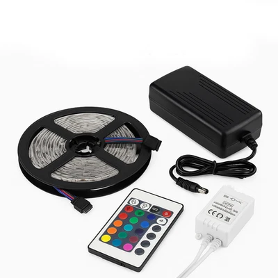LED Strip RGB 5050 | 5 m oder 10 m Set | 12 V Netzteil + Controller + Fernbedien - Bild 1 von 4