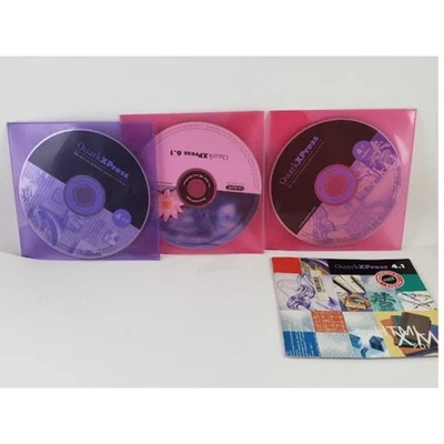 RARE QuarkXPress 4.1 4.02 6.1 Bundle Vintage Desktop Publishing CDs  - Image 1 of 4