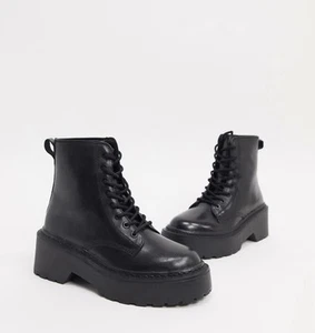 TOPSHOP Botas de plataforma de cuero Austin - Imagen 1 de 11