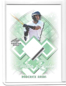 RODERICK ARIAS 2024 Leaf Trinity Rookie Relics Pinstripe JERSEY - Picture 1 of 2