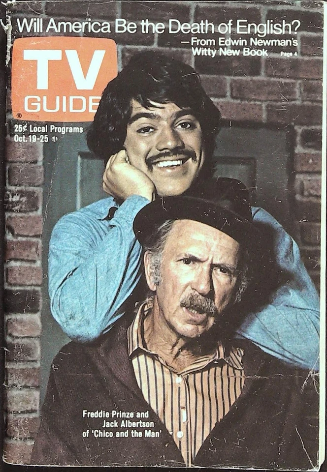 TV Guide October 19, 1974 Freddie Prinze, Jack Albertson "Chico and the Man" - Image 1 of 1