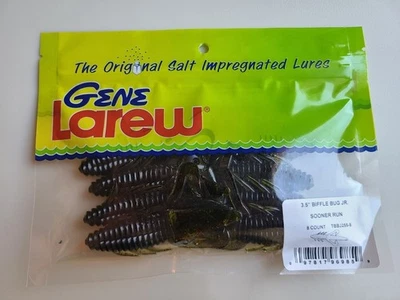 Gene Larew Salt Lures 3.5” Biffle Bug Jr. ( Sooner Run ) 8pk - Image 1 of 2