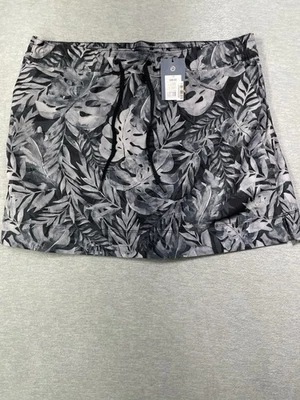 Speedo женщин с карманами юбка юбка черный/серый лист печати цветочный размер 17 XL - Изображение 1 из 4