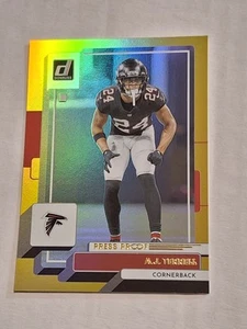 2022 AJ TERRELL DONRUSS PRESS PROOF GOLD NFL CARD #232 ATLANTA FALCONS CLEMSON - Picture 1 of 2