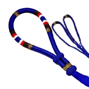 Mongkol Prajiat Set Muay Thai Boxeo Color Azul Cabeza Brazaletes Mandmand MMA. - Imagen 1 de 4