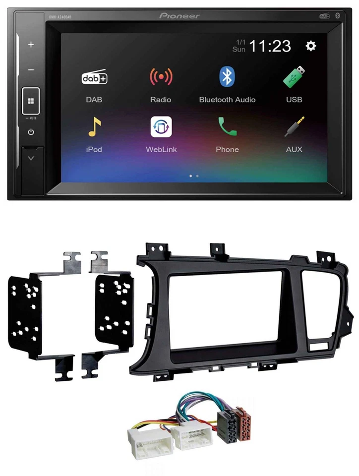 Pioneer DAB MP3 2DIN Bluetooth USB Autoradio für Kia Optima (ab 2012) - Bild 1 von 4