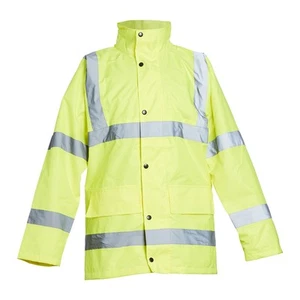 Blackrock Hi Vis Rain Jacket Multi Pockets Waterproof Workwear With Lining - Picture 1 of 9