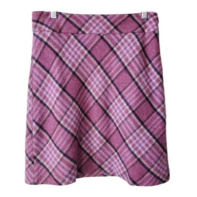 Minifalda de lana a cuadros lavanda púrpura 8 Preppy Academia despistada Ladylike twee Foto 1 de 4