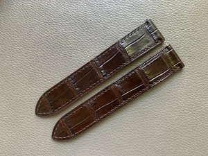 Cinturino orologio vera pelle marrone per fibbia deployante 17 18 19 20 21 22mm - Foto 1 di 13