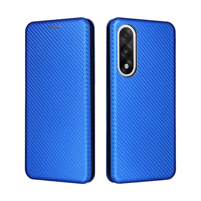 For OnePlus Nord 5, Luxury Carbon Fiber Leather Business Wallet Stand Case Cover - Image 1 of 4