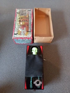 VINTAGE COFFIN BANK - YONE - JAPAN - EN BOITE ET FONCTIONNEL-TIRELIRE SQUELETTE - Picture 1 of 17