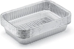 Keep Your BBQ Grill Tidy with Drip Pans Small-Sized Convenience in Silver 10pc - Imagen 1 de 10