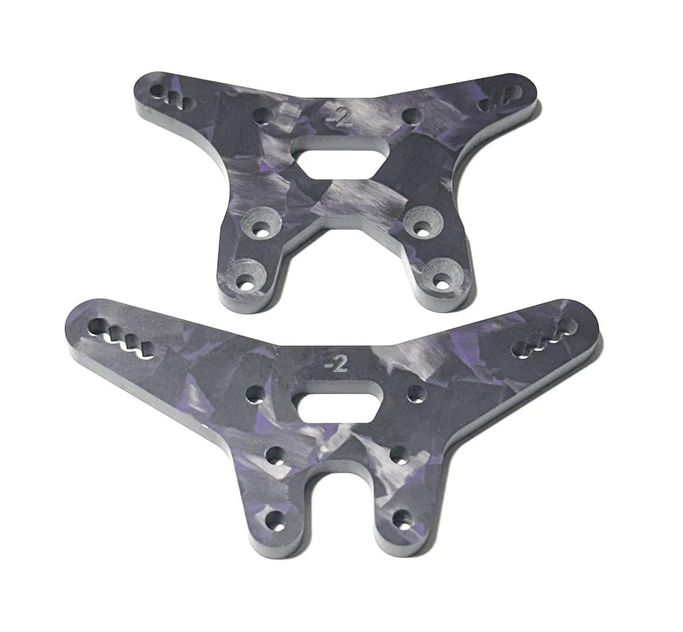 AE B7 -2 Front & Rear Carbon Fiber Front Shock Tower Factory Foote Glossy - Image 1 of 1