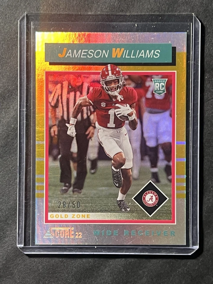 2022 Score - 1992 Throwback Gold /50 Jameson Williams #TB9 (RC) - Image 1 of 3