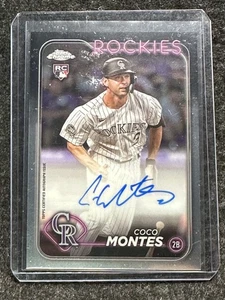 Coco Montes - 2024 Topps Chrome - #RACMO - Rookie Auto - Colorado Rockies - RCA - Picture 1 of 3