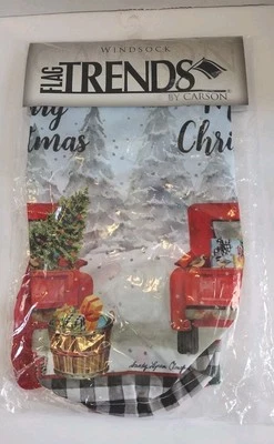 NUEVO Bandera Tendencias Por Carson Windsock - Holiday Joy 5.5x40 Vacaciones de Navidad Foto 1 de 3