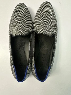Zapato plano Rothy's para mujer tejido sin cordones mocasín espiga talla 7,5 Foto 1 de 4