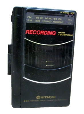 Hitachi CP-203R Radio Cassette Portátil Grabadora Piezas/Reparación #vt  Foto 1 de 4