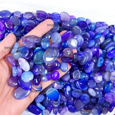 20 Pcs Natural purple Onyx Mix Shape Cabochon Gemstone Lot For Making Jewelry - Image 1 of 4