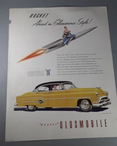 Original 1951 Oldsmobile 98 Magazine Ad "Rocket Ahead in Glamorous Style!" - Picture 1 of 1