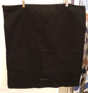 RAG & BONE ENORME BOLSA DE ALMACENAMIENTO NEGRA BOLSA PARA EL POLVO CON CORDÓN 27" X 24" NUEVO - Imagen 1 de 4