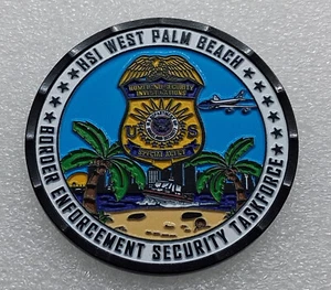 HSI West Palm Beach Border Enforcement Security Task Force Challenge Coin - Picture 1 of 2