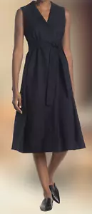 CLUB MONACO Women's Navy Blue Half Belted Dress Retail $279 - Picture 1 of 8