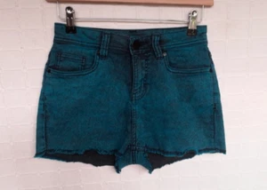 Denim Co Dark Green Hot Pant Denim Short Shorts Size 10 - Picture 1 of 7