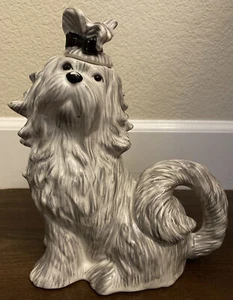 NEU Blue Sky Clayworks Shih Tzu schwarz weiß Hund Welpe Sammler Teekanne 15707 - Bild 1 von 12