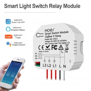 ZigBee Smart Licht Schalter Modul Tuya Lichtschalter Für Alexa Google 1/2/3 Way - Bild 1 von 57