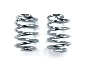 PAIR 3" CHROME STRAIGHT BARREL SEAT SPRINGS SOLO HARLEY BSA TRIUMPH UK SUPPLIED - Picture 1 of 4