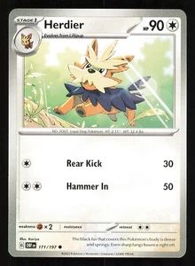 Herdier 171/197 Regular Near Mint Pokemon TCG S&V Obsidian Flames OBF - Picture 1 of 1
