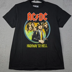 ACDC Shirt Mens LARGE L BLACK NEW HIGHWAY TOO HELL CONCERT TOUR ROCK Music NWT - Picture 1 of 16