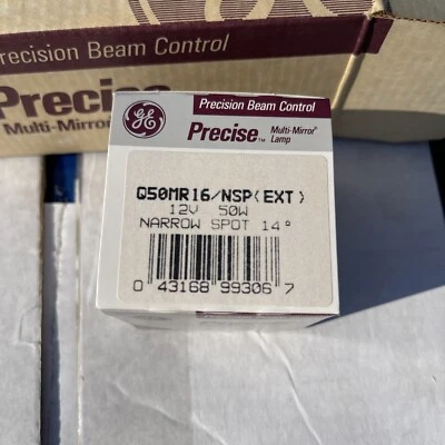GE EXT 20839 Q50MR16C/NSP Precise Lamp 12v 50w NOS - Image 1 of 4