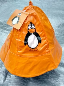 CHILD/TODDLER RAIN/SUN/BEACH BUCKET VINYL HAT ONE SIZE FITS MOST NWT PENGUIN - Picture 1 of 3