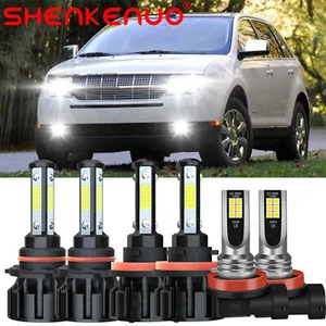 For Lincoln MKX 2007 2008 2009 2010 6000K 6x LED Headlight Hi/Lo Fog Light Bulbs - Foto 1 di 16