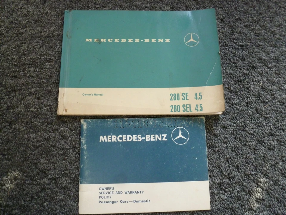 1971 Mercedes Benz 280SE Coupe 280SEL Sedan Owner Operator Manual User Guide Set - Image 1 of 1