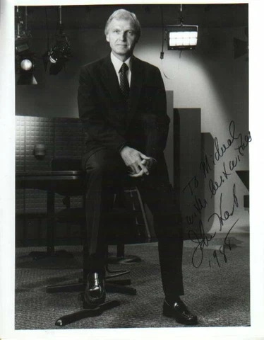John Hart Autographed 8x10 Photo Retired Television Journalist / Christian Scien Cover