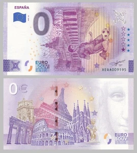 Billete recuerdo de 0 euros Mundial de fútbol 2022 Qatar España España unz - Imagen 1 de 1