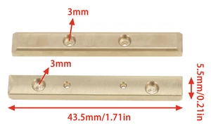 MarsRC 2PCS Brass Boulder Bars Weighted Parts For Axial SCX 24 90081 Crawler - Picture 1 of 5