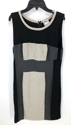 Vestido Yoana Baraschi Anthropologie para mujer 10 negro lunares bloques de colores funda Foto 1 de 4