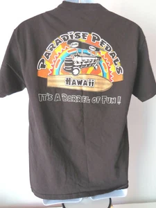 Men's Black LG PARADISE PEDALS TEE SHIRT HAWAII hawaiian islands HI Oahu t - Picture 1 of 7
