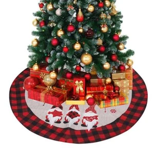 Year Creative Santa Xmas Tree Skirt Xmas Decor Floor Mat Cover Christmas Carpet - Picture 1 of 17