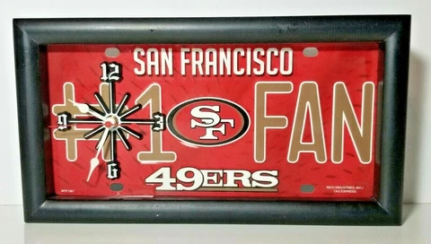 SAN FRANCISCO 49ERS #1 FAN WALL/TABLE BATTERY OPERATED CLOCK Cover