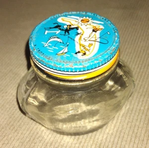 VTG OWENS ILLINOIS GLASS JAR FLORIDA TROPICAL TASTE TREAT SCREW metal LID C 4029 - Picture 1 of 10