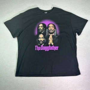 Snoop Dogg Unisex T-shirt 2XL New Black Tha Doggfather Death Row Records Hip Hop - Picture 1 of 7