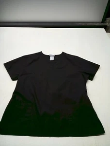 SB Unisex Scrubs V Neck Scrub Top Black Unisex Size Small Medium - Picture 1 of 4