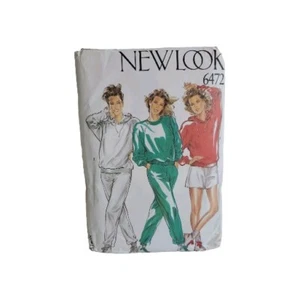 New Look Pattern 6472 Hoodie Sweatshirt Sweatpants Shorts Misses 8 - 18 CUT - Picture 1 of 3