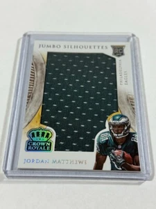 Panini Crown Royale Jumbo Silhouettes /99 Jordan Matthews JS-JM Rookie RC Eagles - Picture 1 of 2