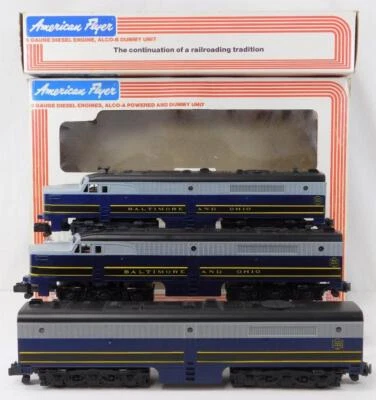 American Flyer 8153 8155 8154 PA ABA Baltimore & Ohio B&O Alco Diesels Boxed C-7 - Image 1 of 4